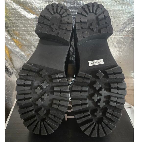 NWT Torrid Fur Hiker Bootie Chunky Black Block Boots Shoe Plus Size: 11.5 Wide - Picture 6 of 8